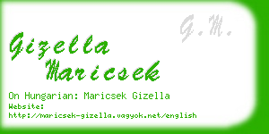 gizella maricsek business card